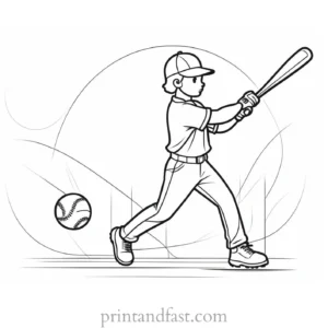 baseball coloring page for kids