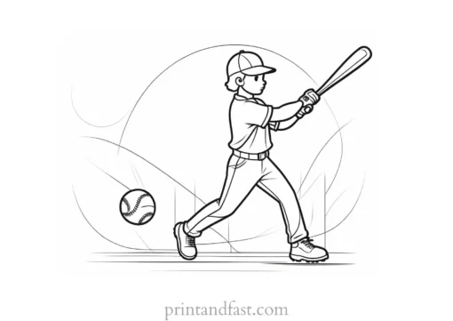 baseball coloring page for kids