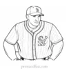 baseball coloring page uniform