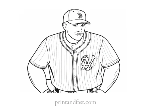 baseball coloring page uniform