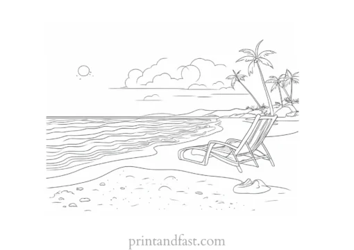 beach coloring page