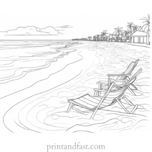 beach coloring page summer