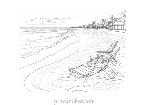 beach coloring page summer