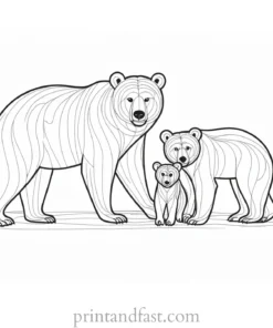 bear Family Coloring Page