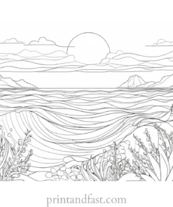 beautiful ocean coloring page