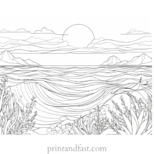 beautiful ocean coloring page