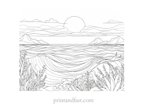 beautiful ocean coloring page