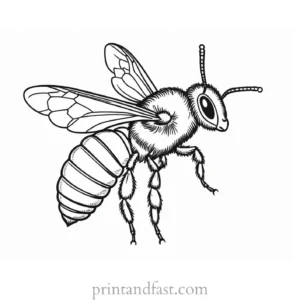 bee coloring page fall