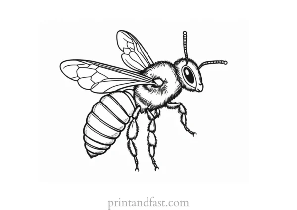 bee coloring page fall