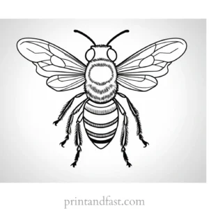 bee coloring page for adults