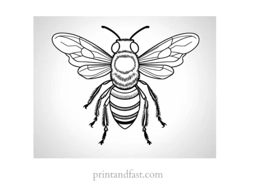 bee coloring page for adults