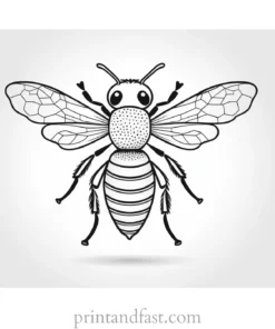 bee coloring page free