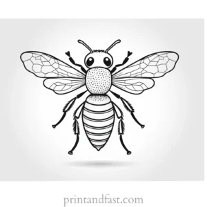 bee coloring page free