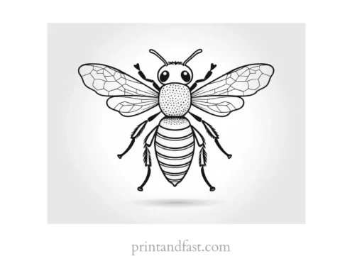 bee coloring page free