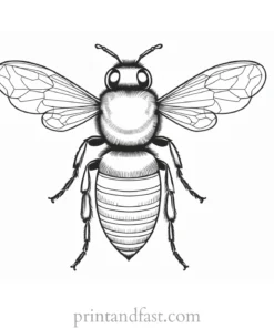 bee coloring page hard