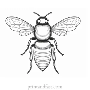 bee coloring page hard