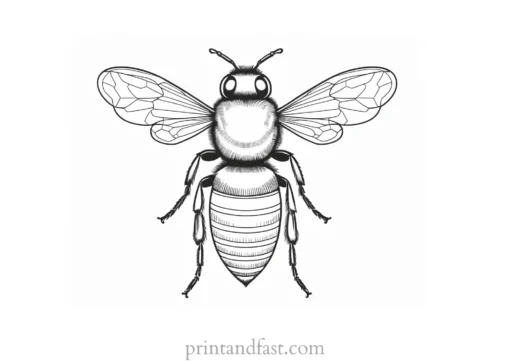 bee coloring page hard