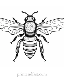 bee coloring page intricate