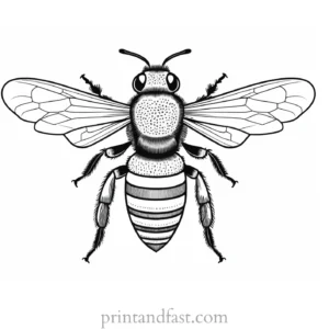 bee coloring page intricate