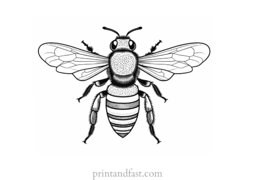 bee coloring page intricate