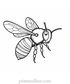 bee coloring page online