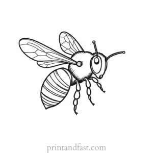 bee coloring page online