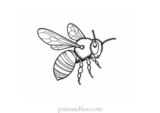 bee coloring page online