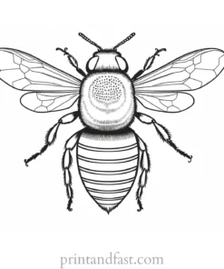 bee coloring page outline