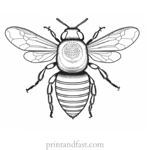 bee coloring page outline