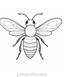 bee coloring page preschool