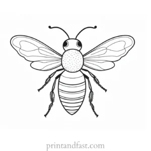 bee coloring page preschool