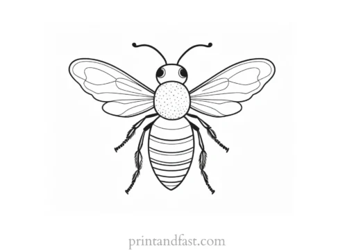 bee coloring page preschool