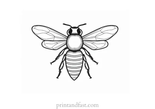 bee coloring page printable