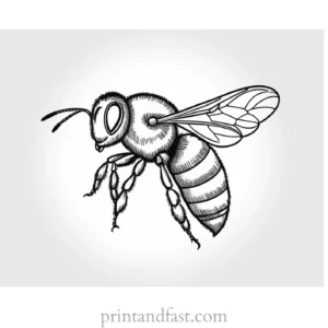 bee coloring page summer