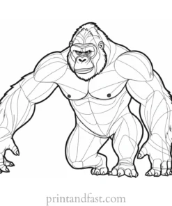 big Gorilla Coloring Page