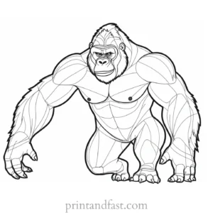 big Gorilla Coloring Page