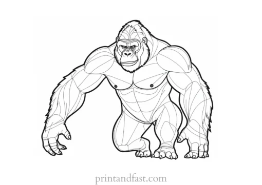 big Gorilla Coloring Page