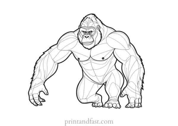 big Gorilla Coloring Page