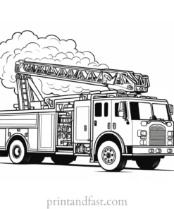 big fire truck coloring page