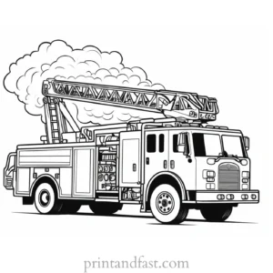 big fire truck coloring page