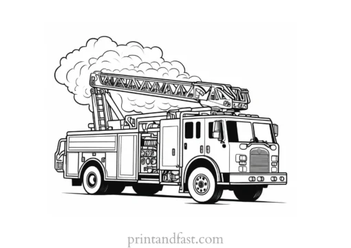 big fire truck coloring page