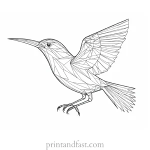 bird coloring page detailed