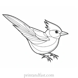 bird coloring page for kids