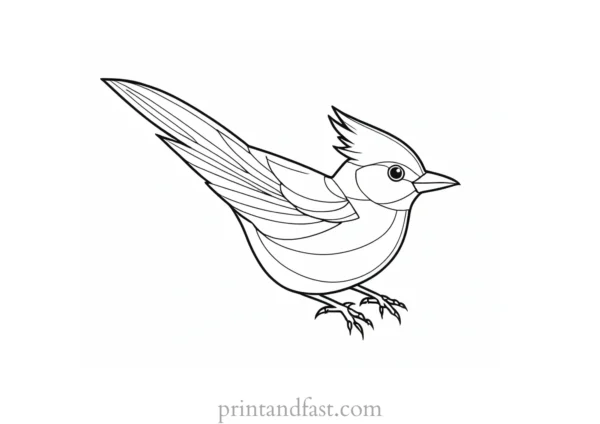 bird coloring page for kids