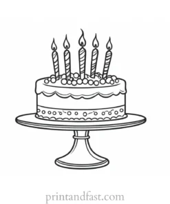 birthday cake coloring page birthday theme