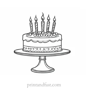 birthday cake coloring page birthday theme