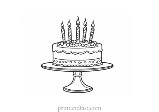 birthday cake coloring page birthday theme