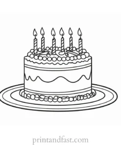 birthday cake coloring page fun