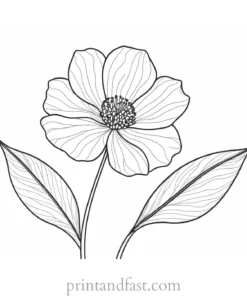 botanical flower coloring page