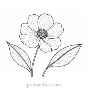 botanical flower coloring page